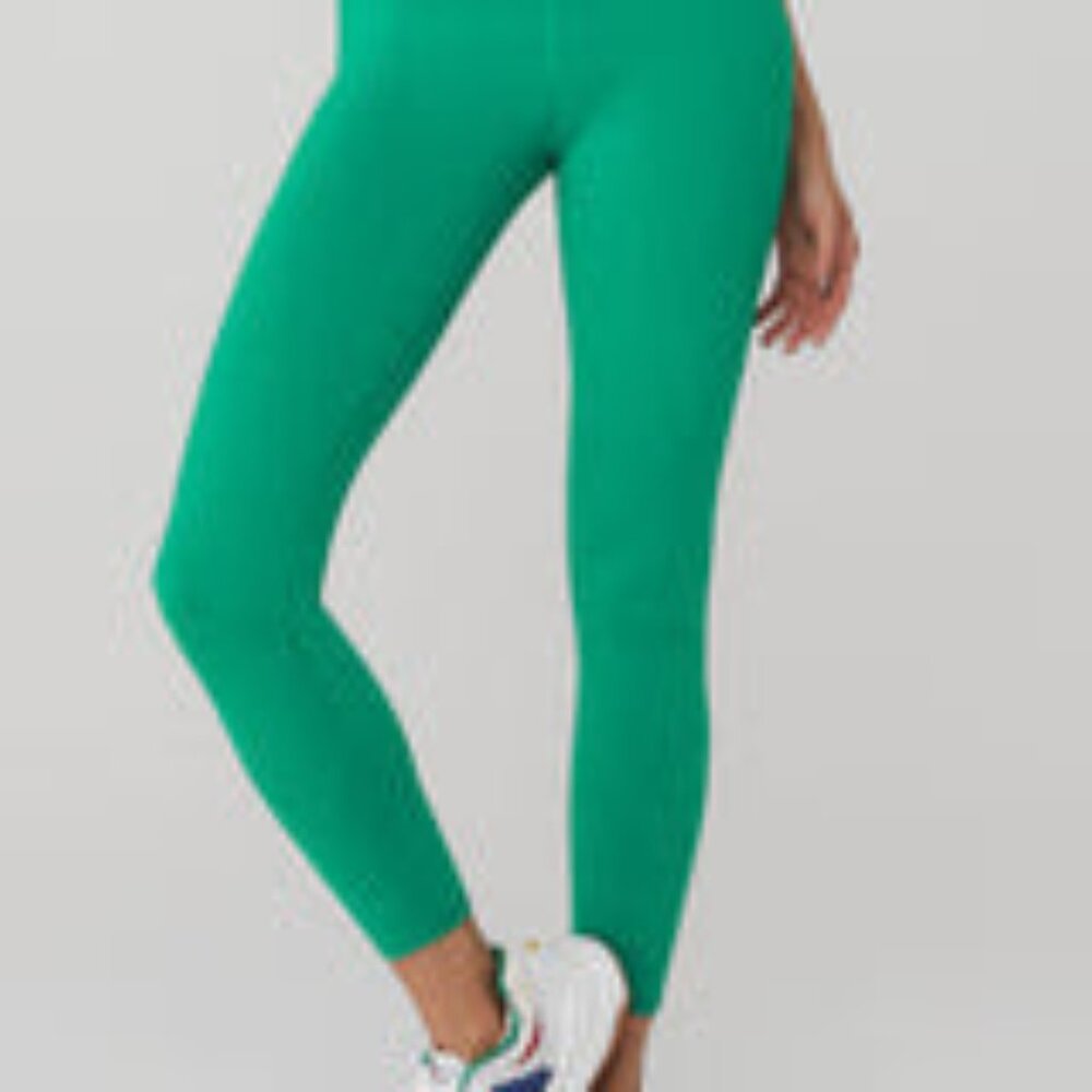 ALO 7/8 High Waist Airbrush Legging in Green Emerald - Size Small - Picture 4 of 9